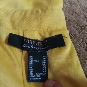 Forever 21 Yellow Dress